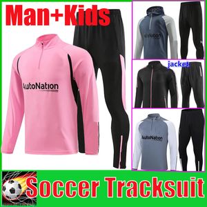 23 24 Inter Miamis Tracksuit Messis Soccer Jerseys Men Jacket Suit 2023 2024 Matuidi Higuain Football Kids Kit Trapp FC Training Suit Sportwear Train Wear Wear