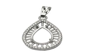 Beadsnice Jewelry Pendant Blanks Sterling Silver Diamond Pendant Setting Women Jewelry Necklace Pendant Pendant Whole ID 34064353552