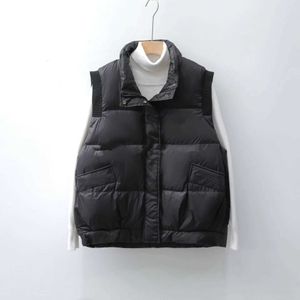 Designer puffer colete feminino jaqueta feminina colete inverno gola alta zíper sem mangas jaqueta de algodão bolha casaco cor sólida solto cordão colete casaco z6