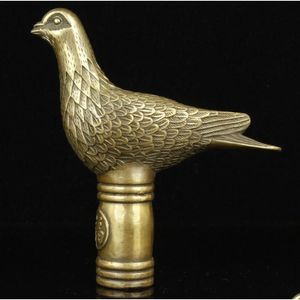 Arts And Crafts Old Handwork Carving Bronze Pigeon Statue Cane Head Walking Stick Drop Delivery Home Garden Dhlmt