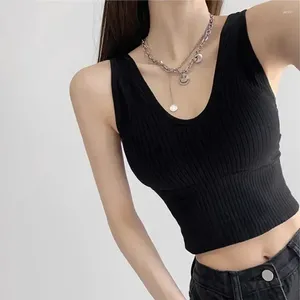 Camisoles tanques respirável yoga sem costura camisola feminina tanque verde menina sutiã superior pele preto esportes tamanho livre listra roupa interior vertical