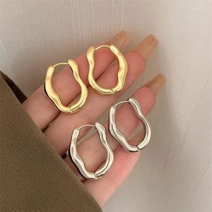 Brincos de argola na moda metal coreano quadrado anéis de orelha design de moda irregular minimalista para mulheres mãe jóias presente