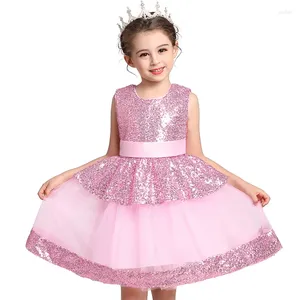 Mädchen Kleider Pailletten Spitze Tutu Kleid 3-8 Jahre Teenager Mädchen Hochzeit Prinzessin Kleid Weihnachten Dresse Für Geburtstag Party kostüm