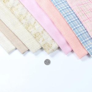 Clothing Fabric 2024 Sale Fresh And Small Sweet Wind Grid Cloth Fancy Woollen High-grade Material Hand-made Art Of Diy Bag