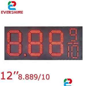 Modül LED Modüller 8889/10 Ön Erişim Kırmızı Renk 12 İnç Açık Yüksek Parlaklık Su Geçirmez 7 Segment Dijital Numara Gaz/Yağ Fiyat işareti