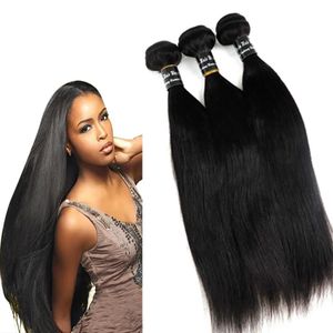 Wefts 100% jungfruliga människolågvävningar Brasilianska hårbuntar Wefts 834 tum raka obearbetade peruanska indiska malaysiska mänskliga hår exte