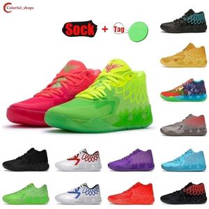 Lamelo bola masculino mb.01 rick e morty tênis de basquete rainha cidade antiderrapante durável tênis casual feminino sapatos de caminhada