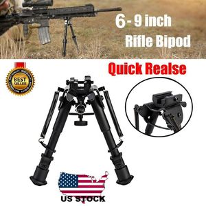 Tiro 6-9 libera para polegadas ajustáveis suporte equilíbrio bipé adaptador rápido rifle de caça tático e crbgx