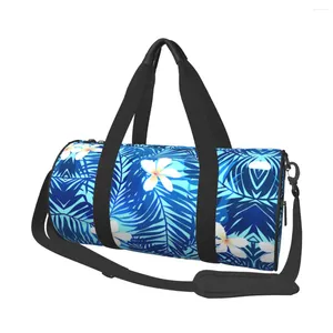 Уличные сумки Тропические листья Гавайская спортивная сумка Модные оксфордские спортивные с обувью Тренировочная сумка на заказ Красочная фитнес-сумка для мужчин и женщин