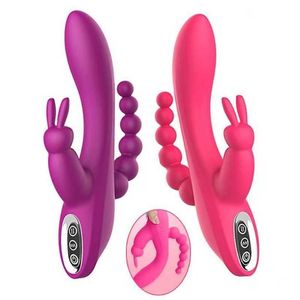 Hot Rabbit Vibrator for Women G-Point Clitoral Stimulation Massage Stick Masturbator Sex Toys Products Toy 231129