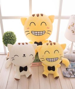 Kreskówka urocza kota lalka duża twarz kota Plush Zabawki Pillow Dolls Przynieś szczęśliwe prezenty śpiące bawełniane lalka dla dzieci 039S Toy6495855