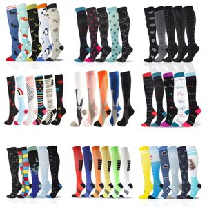 5678 Pairs Compression Socks Antislip Football Golf Tube Outdoor Sports Sock Pressure Nurses Hiking Running Fitness 240104