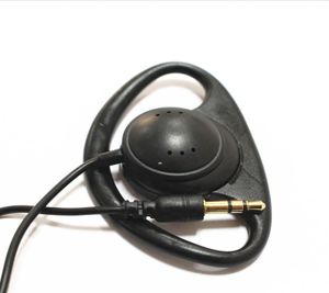 100 Pack Black Stereo Hook Earphone 1 Bud Earpiece Hörlurar för resande Guidemetting och Translation5432520