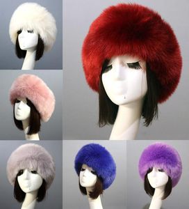 Berets Faux Pelz Stirnband Frauen Winter Hüte Warme Bomber y Russische Kappen Ohrenschützer Mädchen Outdoor Ski Schnee4504335