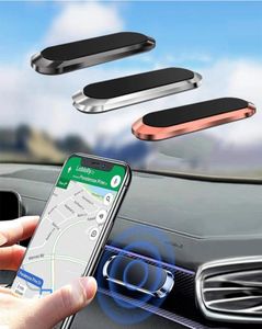 Magnetisk biltelefonhållare Mini Strip Paste Stand för iPhone Huawei Samsung Wall Zinc Eloy Magnet GPS Car Mount Dashboard6785560