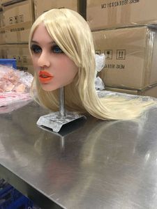 AA Sex Dolls Head Life Brinquedos orais um com olhos azuis