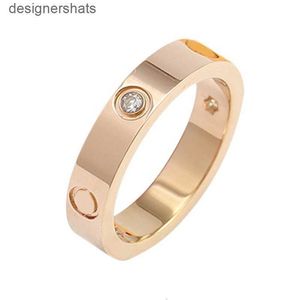Designer Ring For Women love screw mens rings classic luxury Titanium steel Gold-Plated Jewelry Gold Silver Rose Never fade 4 5 6mm