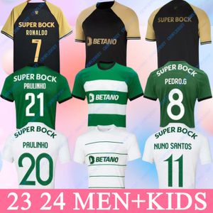 Sporting CP 22 2023 2024 Lisboa camisas de futebol Lisboa Casacos Especiais MATHIEU Jovane Sarabia Vietto 23 Sporting Clube de camisa de futebol masculino kit infantil maillot TERCEIRO AWAY