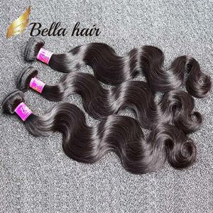 Tramas de cabelo bella 8a 830 polegadas trama de cabelo brasileiro de alta qualidade extensão de cabelo humano cor natural onda corporal