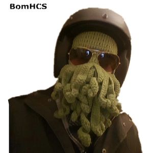 Bomhcs Novetly Tentacle Actopus Pirate Cthulhu Tığ işi Beanie Hat Rüzgar Maskesi Kapağı 240103