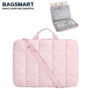 BAGSMART capa para laptop de 15 a 16 polegadas com alça acolchoada bolsa para laptop antifurto capa para Macbook equipada com Macbook Air/Pro 240104