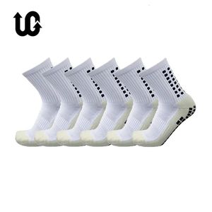 6PairSlot Ugupgrade Sports Anti Slip Soccer Socks Cotton Football Men Grip Calcetas Antideslizantes de Futbol 240104