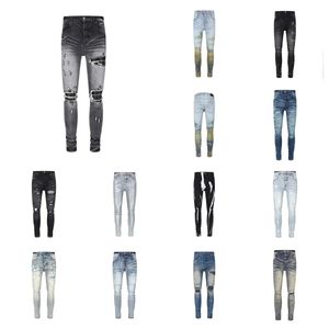 Jeans 2023 novos jeans masculinos buraco luz azul escuro cinza marca italiana calças masculinas rua denim magro magro perna reta denim d