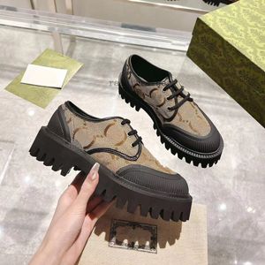 Designers Loafers Men Woman Lace-up Shoe Loafer Platform Sneaker Dress Moccasins Lug Sole Chunky Loafers Canvas Shoes Chunky Bottom Office Lady Rubber shoes 03