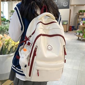 Large Female Cute College Backpack Girl Travel Book Nylon Fashion Ladies Leisure Bag Women Laptop Men School Bags 240103