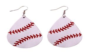 Personalized Baseball Leather Earrings Women Sports Neon Green Softball Teardrop Earrings Fashion Jewelry3548339