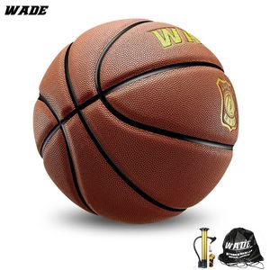 WADE 7 PU-weiches Leder mit großen Partikeln, Liga-Bezeichnung für Basketball-Bälle, wasserdicht, Feder, für drinnen und draußen, 240103