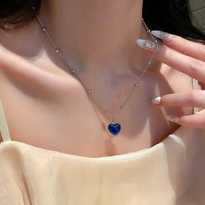 Модное ожерелье с подвеской «Эмоциональное разделение любви», женское серебряное ожерелье-цепочка Clavik, ювелирные изделия 240104