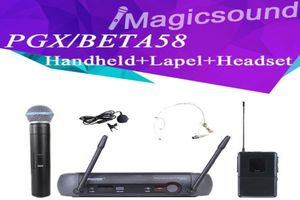 UHF Professional Wireless Microphone PGX24BETA58 58A LAPEL HEADSET -FALL för steg PGX14 PGX1 WL93 WH30 MIC System1160211