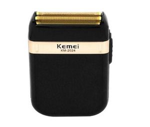 Kemei KM-2024 barbeador elétrico navalha para homens lâmina dupla à prova dwireless água alter sem fio usb recarga máquina barbeiro trimmer276h6434723