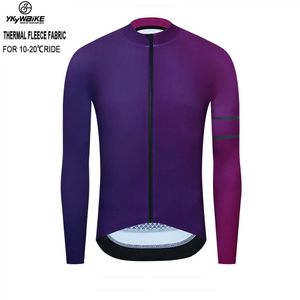 Jaquetas Ykywbike Inverno Homens Ciclismo Jersey Thermal Fleece Mangas Compridas Fleece Mantenha Quente Road Bike Tops Mtb Masculino Jersey Jaquetas Roupas