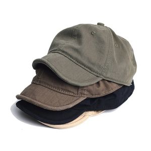 Gorra de béisbol de algodón de ala corta vintage Hombres Mujeres Sombrero de papá Gorras de perfil bajo estilo camionero ajustable 240103