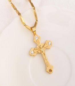 18 k sólido fino amarelo ouro pingente preenchido cz encantos linhas colar jóias fábrica deus gift9429237