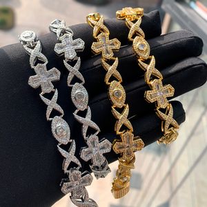 Naszyjnik Nowy Przyjazd Nieskończoności Naszyjnik łańcuchowy dla mężczyzn Kobiety mrożone Bling Srebrny Wyleczony Cubic Cyrronia Lucky Eye Charm Hip Hop Biżuteria