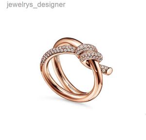 Designer Love Ring Gold 925 Serling Silver Plaed 18K Rose Gold Opening Inlaid med Diamond Half Wedding Anniversary For Women Jewelry Gift With Box