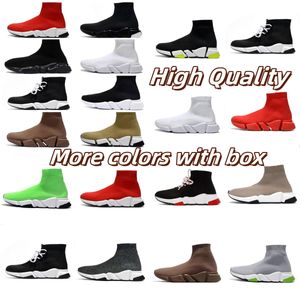 Socks Casual Shoes Autumn boots Paris Second Generation Sock Speed 2.0 Shoes Womens Designer Sock Booties Flat Heel Thick Sole High Top Ankle Boot With Box