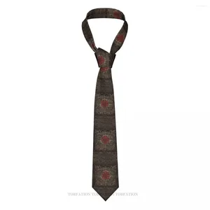 Bow Ties Vegvisir Compass Print Viking Casual Unisex Neck Tie Daily Wear N smal randig Slim Cravat