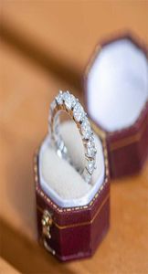 Alianças de casamento femininas 925 prata esterlina noivado superior SONA diamante cor de ouro branco anéis presente 2112171179374