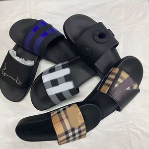 Moda sandália chinelo mulheres homens sandália designer de luxo senhora senhores colorido lona carta anatômica couro slide estilo tamanho 35-46