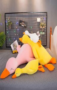 ZQSWKL 6585110130cm Duck Pillow Doll Plush Toy Yellow Ducks Comfort Soft Long Pillow Childres039s Toys Big Stuffed Animals T2979067