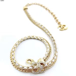 Pendant Necklaces Never Fading Gold Plated Luxury Brand Designer Pendants Necklaces Stainless Steel Double Letter Choker Pendant Necklace Chain Jewelry