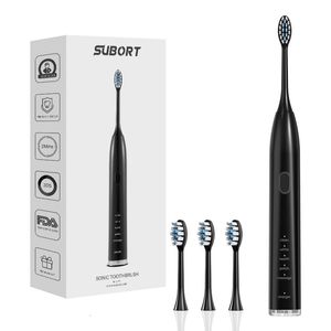 Subort S2 Sonic Electric Tandborste för män Kvinnor Hushåll Vitning IPX7 Vattentät tandborste Ultrasonic Auto Tooth Brush 240104