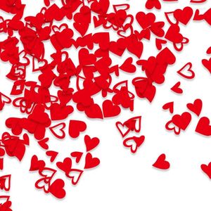 Party-Dekoration, rotes Liebes-Herz-Konfetti für Verlobung, Hochzeit, Bankett, Tischwerfen, DIY