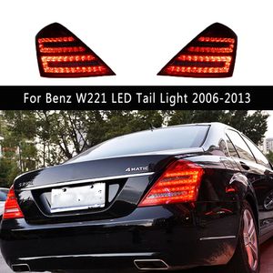 Biltillbehör Taillight Assembly Streamer Turn Signal för Benz W221 S300 S400 LED-bakljus 06-13 Broms Omvänd parkeringsljus