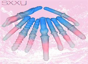 NXY-Dildos SXXY Macaron Doppelend-Sexspielzeug für Lesben, langer großer Knoten, Tierpferd, Schwanz, Hundepenis, doppelseitig, gerippt, Realis5366880
