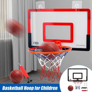 Inomhus basketbåge för barn säkerhet roliga spel barn hem träning set vägg ram stativ hänger backboard 240103